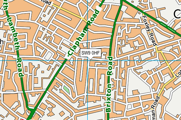 SW9 0HF map - OS VectorMap District (Ordnance Survey)