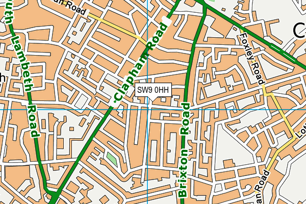 SW9 0HH map - OS VectorMap District (Ordnance Survey)