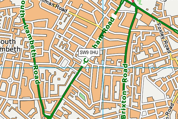 SW9 0HU map - OS VectorMap District (Ordnance Survey)