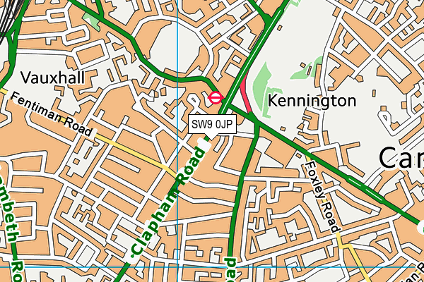 SW9 0JP map - OS VectorMap District (Ordnance Survey)