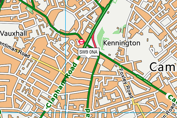 SW9 0NA map - OS VectorMap District (Ordnance Survey)