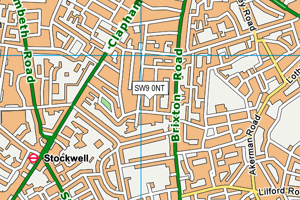 SW9 0NT map - OS VectorMap District (Ordnance Survey)