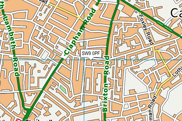 SW9 0PF map - OS VectorMap District (Ordnance Survey)