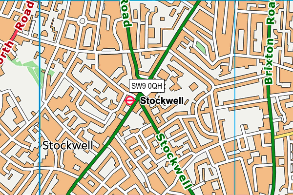 SW9 0QH map - OS VectorMap District (Ordnance Survey)