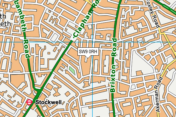 SW9 0RH map - OS VectorMap District (Ordnance Survey)