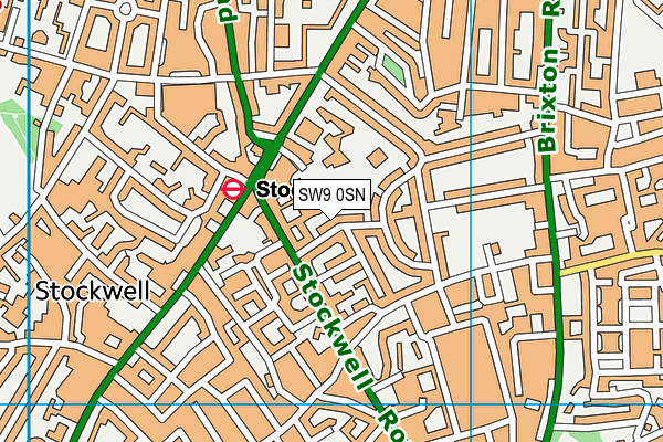 Map of SOMEWHERE IN STOCKWELL LIMITED at district scale