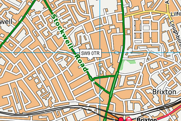 SW9 0TR map - OS VectorMap District (Ordnance Survey)