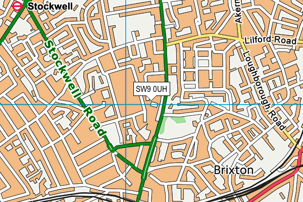 SW9 0UH map - OS VectorMap District (Ordnance Survey)