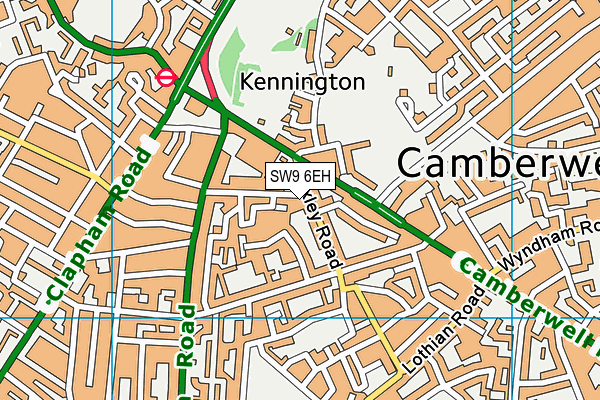 SW9 6EH map - OS VectorMap District (Ordnance Survey)