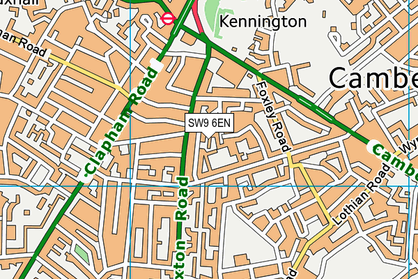 SW9 6EN map - OS VectorMap District (Ordnance Survey)