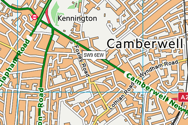 SW9 6EW map - OS VectorMap District (Ordnance Survey)