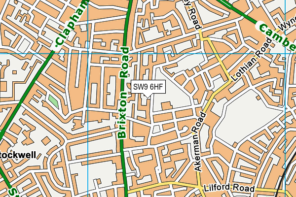 Van Gogh Primary map (SW9 6HF) - OS VectorMap District (Ordnance Survey)