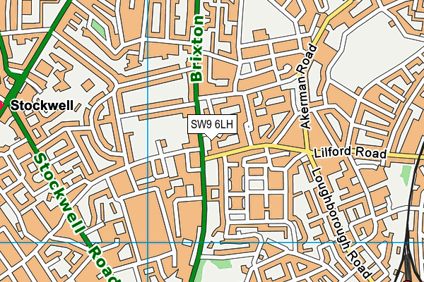 SW9 6LH map - OS VectorMap District (Ordnance Survey)