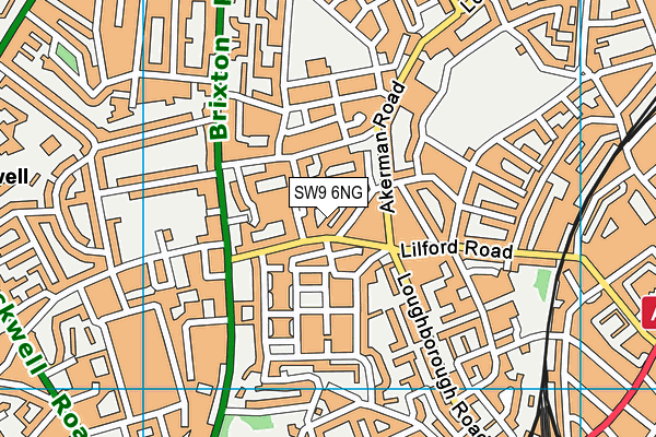 SW9 6NG map - OS VectorMap District (Ordnance Survey)