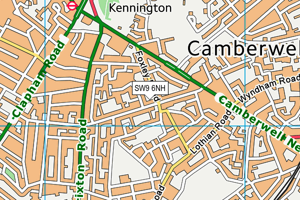 SW9 6NH map - OS VectorMap District (Ordnance Survey)