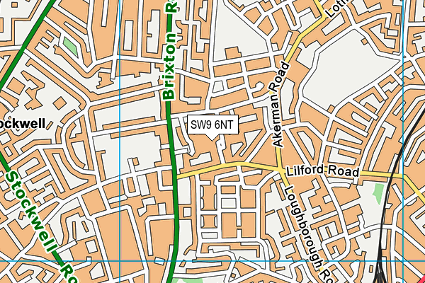 SW9 6NT map - OS VectorMap District (Ordnance Survey)