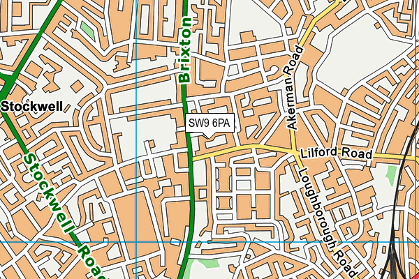 SW9 6PA map - OS VectorMap District (Ordnance Survey)