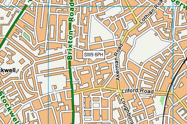 SW9 6PH map - OS VectorMap District (Ordnance Survey)