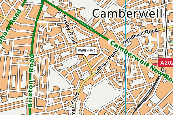 SW9 6SQ map - OS VectorMap District (Ordnance Survey)