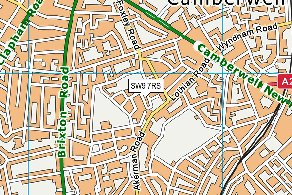 SW9 7RS map - OS VectorMap District (Ordnance Survey)