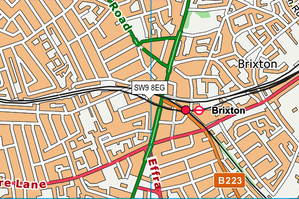 SW9 8EG map - OS VectorMap District (Ordnance Survey)