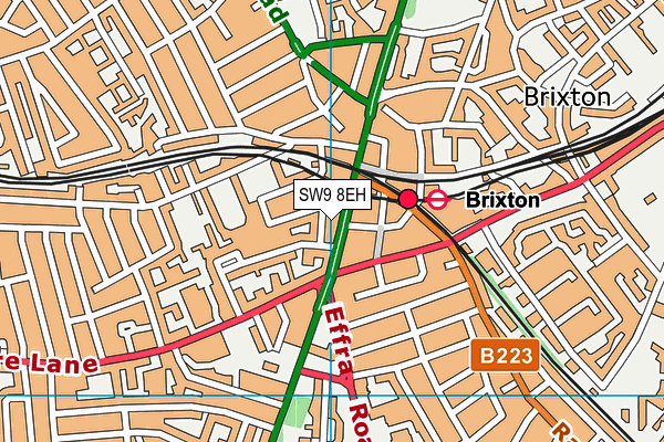 SW9 8EH map - OS VectorMap District (Ordnance Survey)