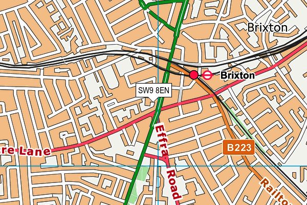 SW9 8EN map - OS VectorMap District (Ordnance Survey)