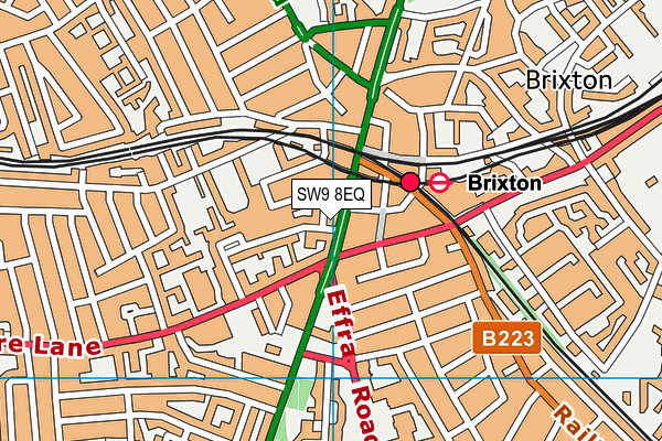 SW9 8EQ map - OS VectorMap District (Ordnance Survey)