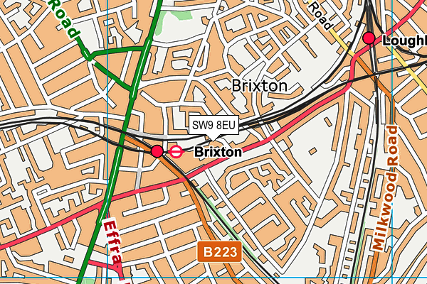 SW9 8EU map - OS VectorMap District (Ordnance Survey)