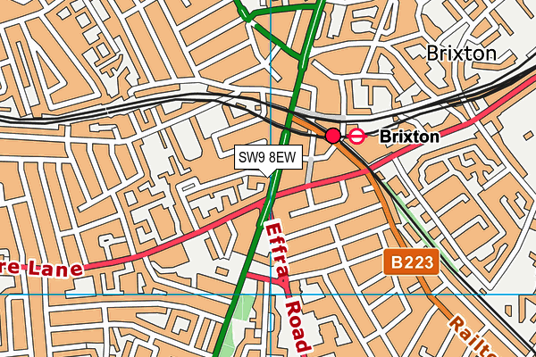 SW9 8EW map - OS VectorMap District (Ordnance Survey)