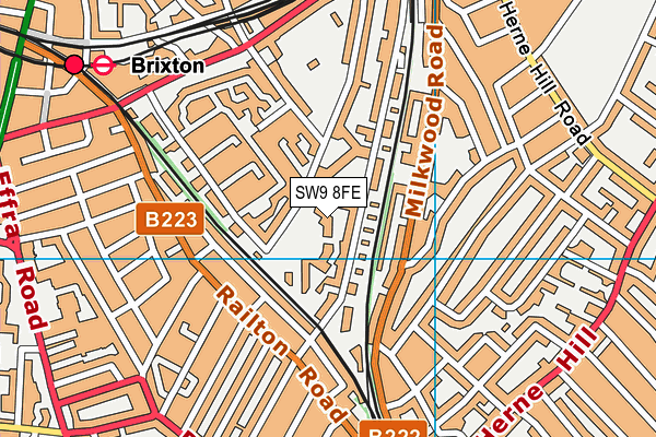 SW9 8FE map - OS VectorMap District (Ordnance Survey)