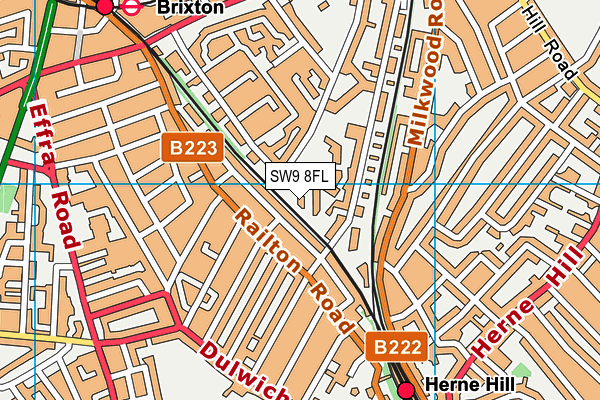 SW9 8FL map - OS VectorMap District (Ordnance Survey)