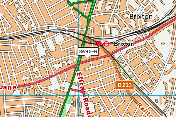 SW9 8FN map - OS VectorMap District (Ordnance Survey)