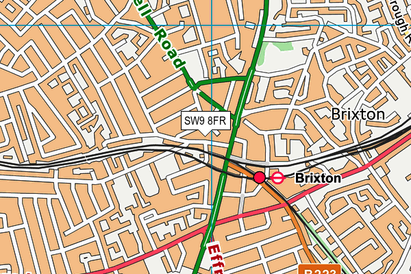 SW9 8FR map - OS VectorMap District (Ordnance Survey)