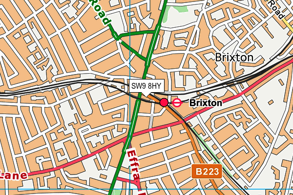 SW9 8HY map - OS VectorMap District (Ordnance Survey)