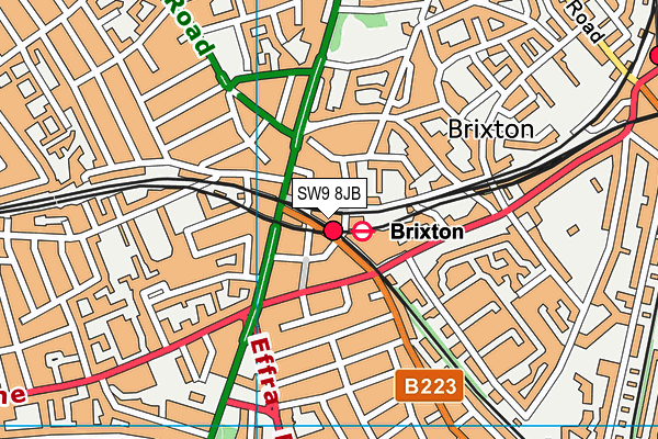 SW9 8JB map - OS VectorMap District (Ordnance Survey)