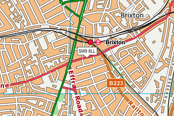 SW9 8LL map - OS VectorMap District (Ordnance Survey)