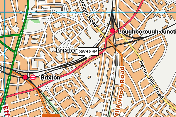 SW9 8SP map - OS VectorMap District (Ordnance Survey)