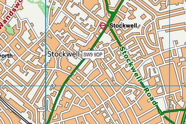 SW9 9DP map - OS VectorMap District (Ordnance Survey)