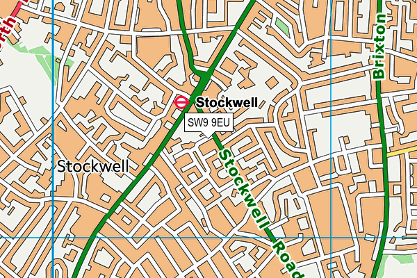 SW9 9EU map - OS VectorMap District (Ordnance Survey)