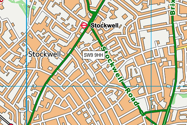 SW9 9HH map - OS VectorMap District (Ordnance Survey)