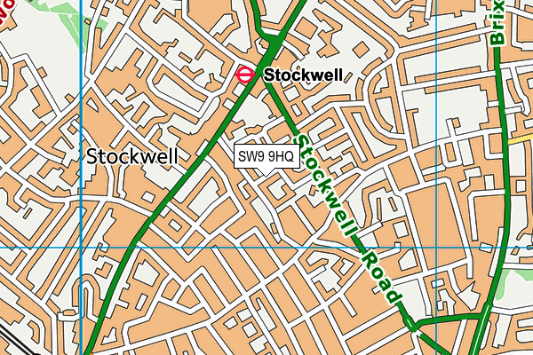 SW9 9HQ map - OS VectorMap District (Ordnance Survey)