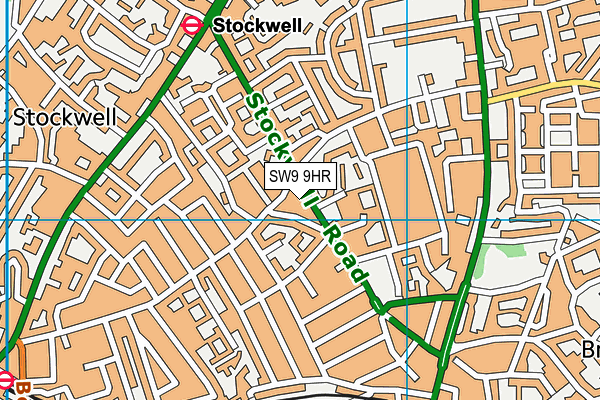 SW9 9HR map - OS VectorMap District (Ordnance Survey)