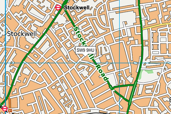 SW9 9HU map - OS VectorMap District (Ordnance Survey)