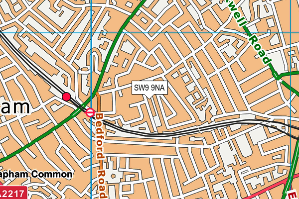 SW9 9NA map - OS VectorMap District (Ordnance Survey)