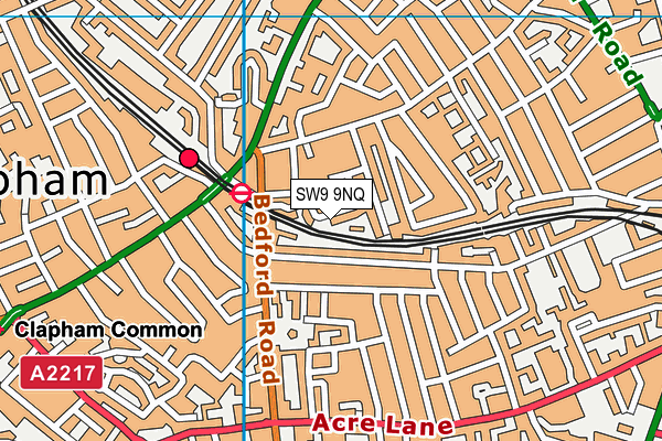 SW9 9NQ map - OS VectorMap District (Ordnance Survey)