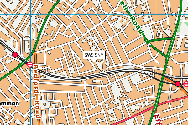 SW9 9NY map - OS VectorMap District (Ordnance Survey)