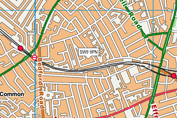 SW9 9PN map - OS VectorMap District (Ordnance Survey)
