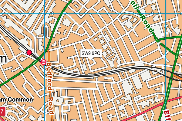 SW9 9PQ map - OS VectorMap District (Ordnance Survey)