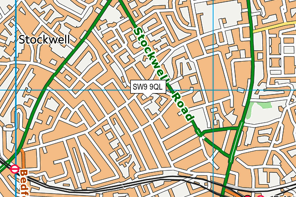 Lansdowne School (Closed) map (SW9 9QL) - OS VectorMap District (Ordnance Survey)